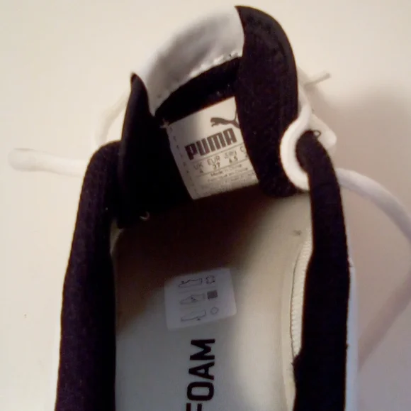 Puma Vintage Womens Leather Low Top Soft Foam Comfort Insert White Sneakers 6.5 - Picture 16 of 16
